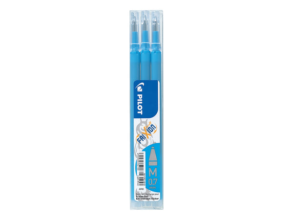 Pilot Refill for FriXion Ball/Clicker Pens 0.7mm Tip Light Blue (Pack 3) - 75300310 - ONE CLICK SUPPLIES