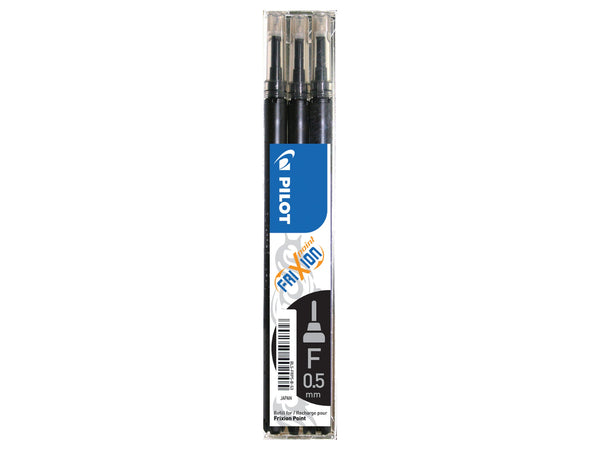 Pilot Refill for FriXion Point Pens 0.5mm Tip Black (Pack 3) - 76300301 - ONE CLICK SUPPLIES