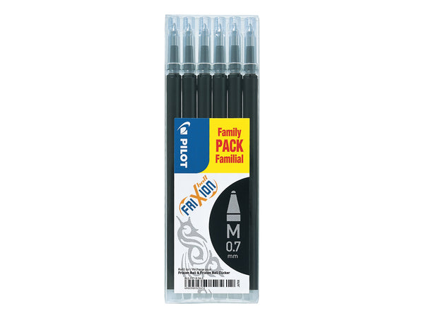 Pilot Refill for FriXion Ball/Clicker Pens 0.7mm Tip Black (Pack 6) - 4902505525612 - ONE CLICK SUPPLIES