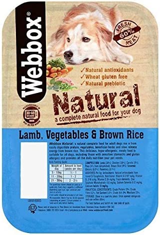 Webbox Adult Dog Food Lamb, Vegetables & Brown Rice 6 x 400g - ONE CLICK SUPPLIES