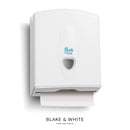 Blake & White Purely Smile Hand Towel Dispenser, White , Holds C-Fold, V-Fold & Z-Fold Hand Towels