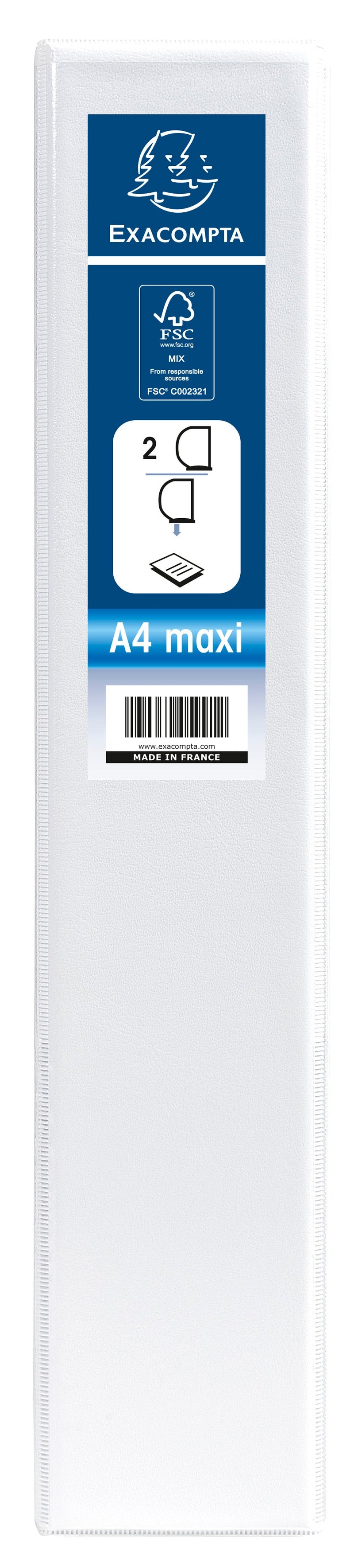 ValueX Presentation Ring Binder PVC 2 D-Ring A4 40mm Rings White (Pack 10) - 51823E - ONE CLICK SUPPLIES