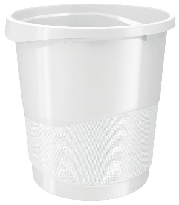 Rexel Choices Waste Bin Plastic Round 14 Litre White 2115620 - ONE CLICK SUPPLIES