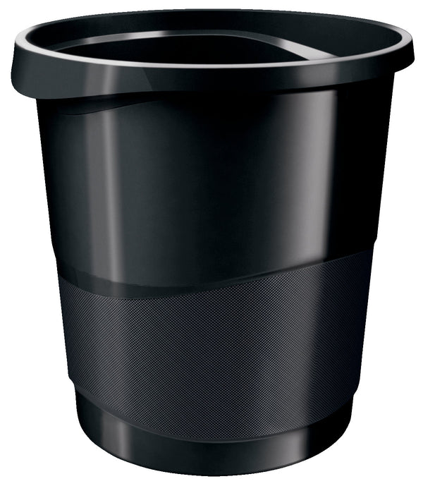 Rexel Choices Waste Bin Plastic Round 14 Litre Black 2115622 - ONE CLICK SUPPLIES