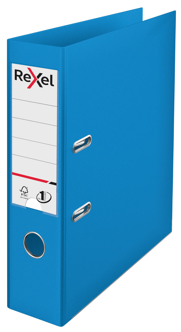 Rexel Choices Lever Arch File Polypropylene A4 75mm Spine Width Blue (Pack 10) 2115503 - ONE CLICK SUPPLIES
