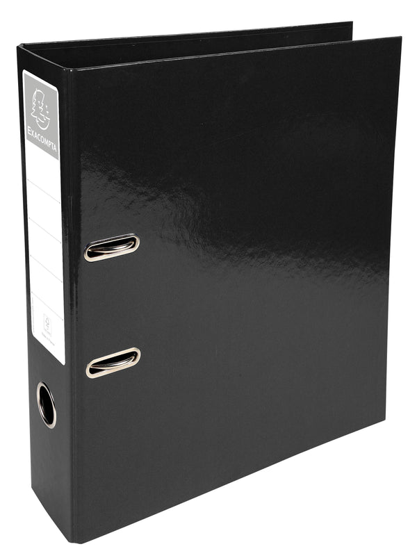 Exacompta Iderama Prem Touch Lever Arch File Paper on Board A4 70mm Spine Width Black (Pack 10) - 53621E - ONE CLICK SUPPLIES