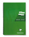 Clairefontaine Europa A5 Wirebound Card Cover Notebook Ruled 180 Pages Green (Pack 5) - 5810Z - ONE CLICK SUPPLIES