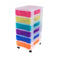 Really Useful Storage Boxes 6 x 7 Litre Clear Tower Rainbow Drawers - ONE CLICK SUPPLIES