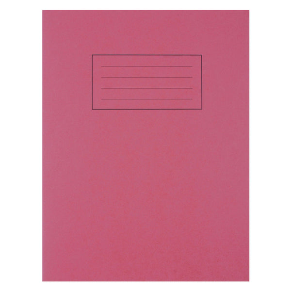Silvine 229x178mm Red Exercise Book Ruled & Margin 80 Pages Pack of 10 - ONE CLICK SUPPLIES