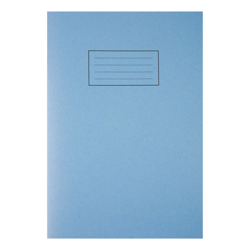 Silvine Exercise Book Plain 75gsm 80 Pages A4 Blue Ref EX114 [Pack 10] - ONE CLICK SUPPLIES