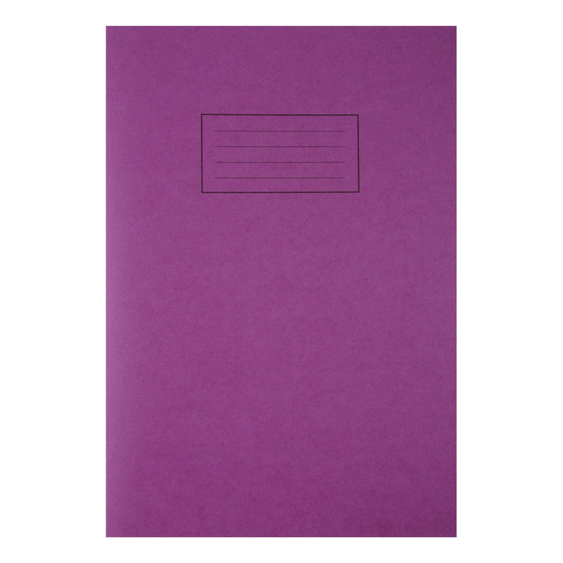 Silvine Exercise Book Ruled and Margin 80 Pages A4 Purple Ref EX111 (Pack 10) - ONE CLICK SUPPLIES
