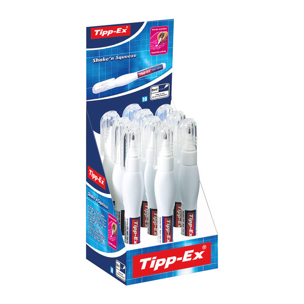 Tipp-Ex Shake’N Squeeze Correction Fluid Pen (Pack of 10) - ONE CLICK SUPPLIES