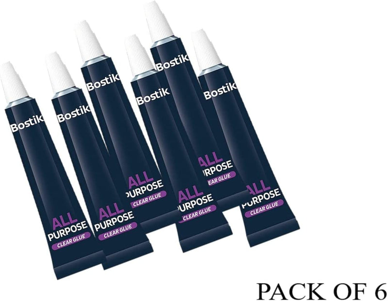 Bostik All Purpose Adhesive 20ml Clear (Pack 6) - 30813296