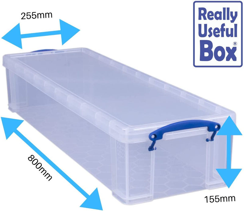 Really Useful Clear Plastic Storage Box 22 Litre - ONE CLICK SUPPLIES