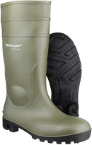 DUNLOP Protomaster Work Wellies Green Steel Toe-Cap {All Sizes}