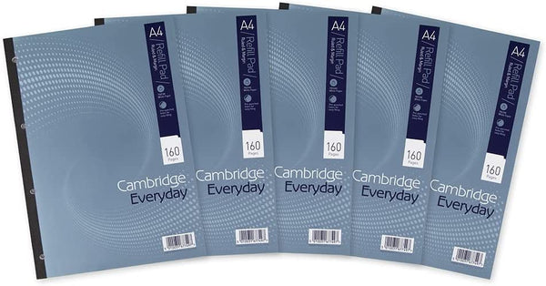 Cambridge Everyday Ruled Margin Refill Pad 160 Pages A4 (Pack of 5)100080234 - ONE CLICK SUPPLIES