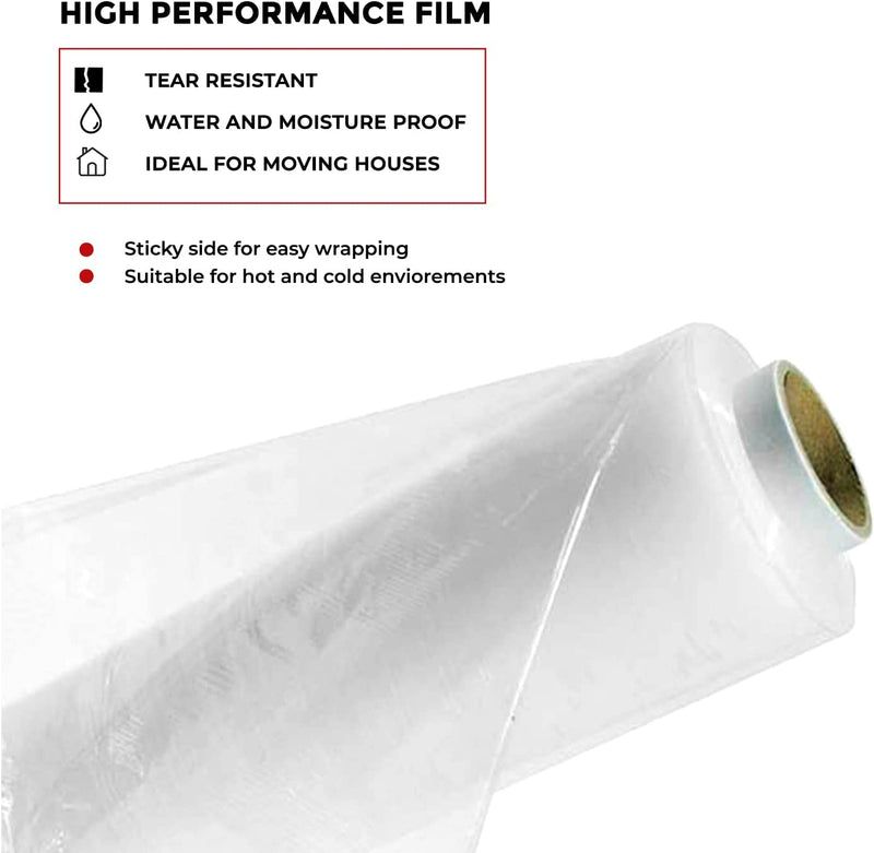 Stretch Wrap Film 400mmx300m Medium Duty 17micron NY17-0400-250 {Roll-X} - ONE CLICK SUPPLIES