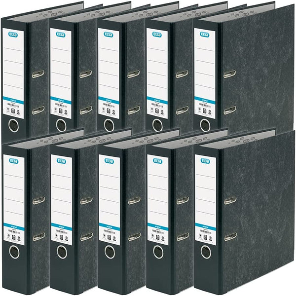 Elba 80mm Lever Arch File A4 Marbled Black (Pack of 10) 100081009 - ONE CLICK SUPPLIES