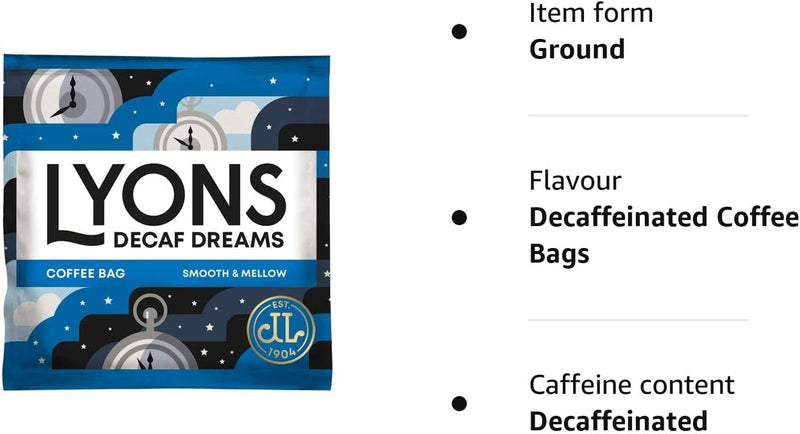 Lyons Decaf Dreams Coffee Bags 150's