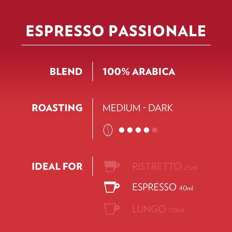 Lavazza A Modo Mio Eco Caps Compostable Passionale Coffee Capsules