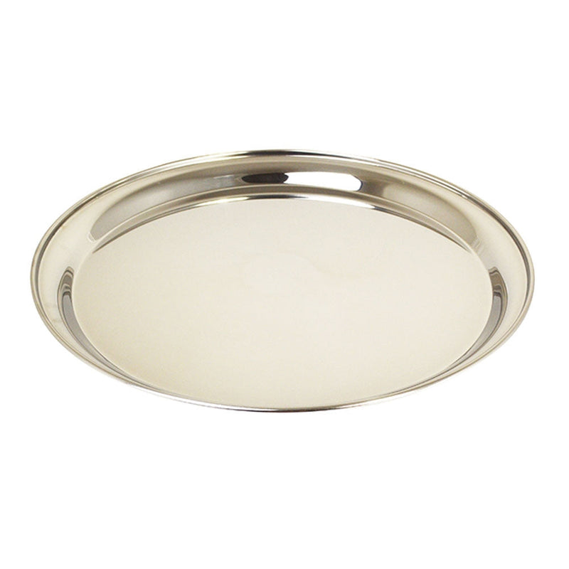 Stainless Steel Serving Tray 40.5cm/16inch, Round - ONE CLICK SUPPLIES