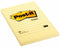Post-it Notes Large Format Ruled 102x152mm 100 Sheets Yellow (Pack 6) 660 - 7100172753 - ONE CLICK SUPPLIES