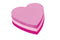 Post-it Heart Shaped Block Pad 70x70mm 225 Sheets Pink 2007H - 7100172402 - ONE CLICK SUPPLIES