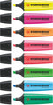 STABILO BOSS ORIGINAL Highlighter Chisel Tip 2-5mm Line Assorted Colours (Wallet 8) - 70/8 - ONE CLICK SUPPLIES