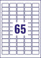 Avery Mini Labels Inkjet 65 per Sheet 38.1x21.2mm Clear Ref J8551-25 [1625 Labels] - ONE CLICK SUPPLIES