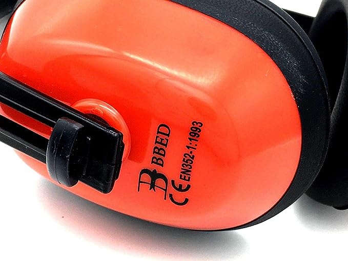 B-Brand Ear Defenders (Qty 1) Red Adjustable Head Band SNR 27dB