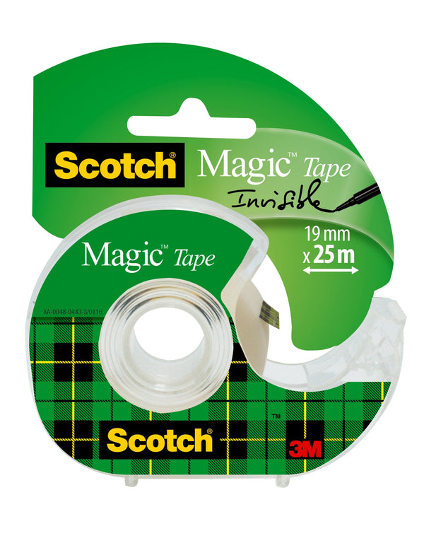 Scotch Magic Invisible Tape 19mm x 25m + Handheld Dispenser 7100088409 - ONE CLICK SUPPLIES