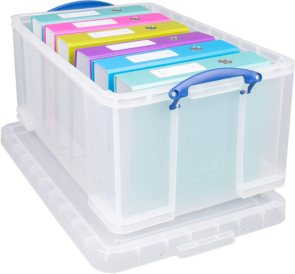 Really Useful Clear Plastic Storage Box 64 Litre - ONE CLICK SUPPLIES