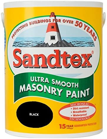Sandtex Retail Ultra Smooth Masonry Black 5L - ONE CLICK SUPPLIES