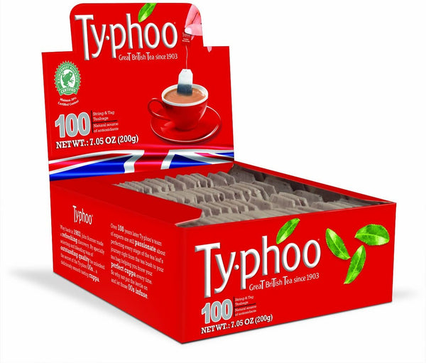 Typhoo 100 Teabags String & Tagged for Foodservice - ONE CLICK SUPPLIES
