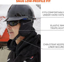Winter Hard Hat Liner Thermal Fleece Lining Chin Length Black