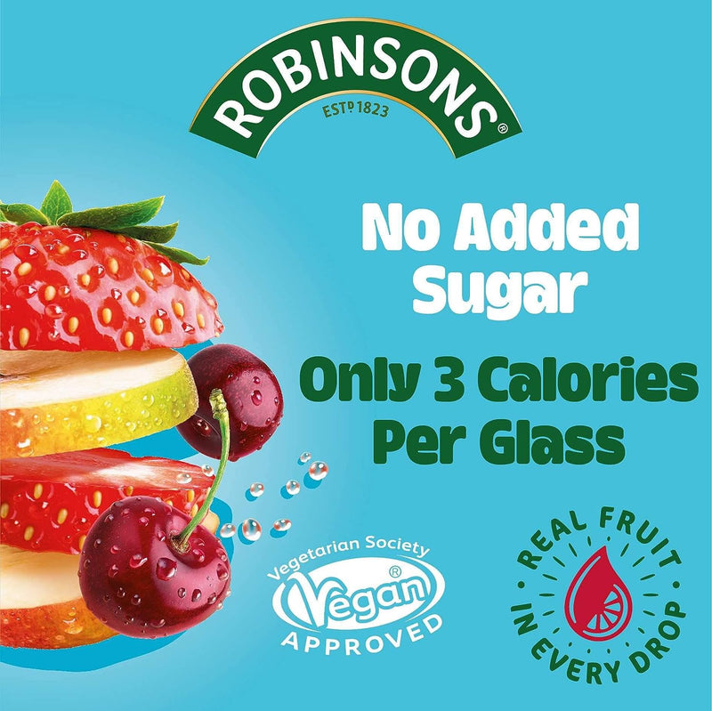 Robinsons Double Concentrate Orange Squash No Added Sugar 1.75 Litre (Pack of 2)