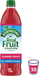 Robinsons No Added Sugar Summer Fruits Squash 1 Litre 206937 - ONE CLICK SUPPLIES