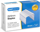 Rapesco Staples 26/6mm Box 5000 Code S11662Z3