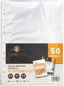 Concord Punched Pockets by Pukka A4 Clear Pack 50's