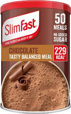 SlimFast Shake Powder in CHOCOLATE, 1.825kg (50 Meal Servings) - ONE CLICK SUPPLIES