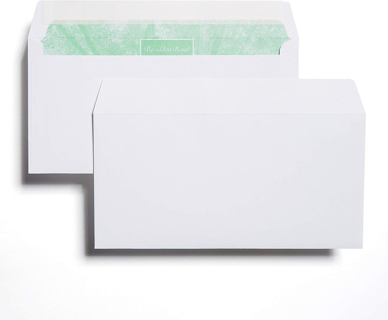 Basildon Bond (DL) Peel and Seal (120g/m2) Plain Wallet Envelopes (White) Pack 500