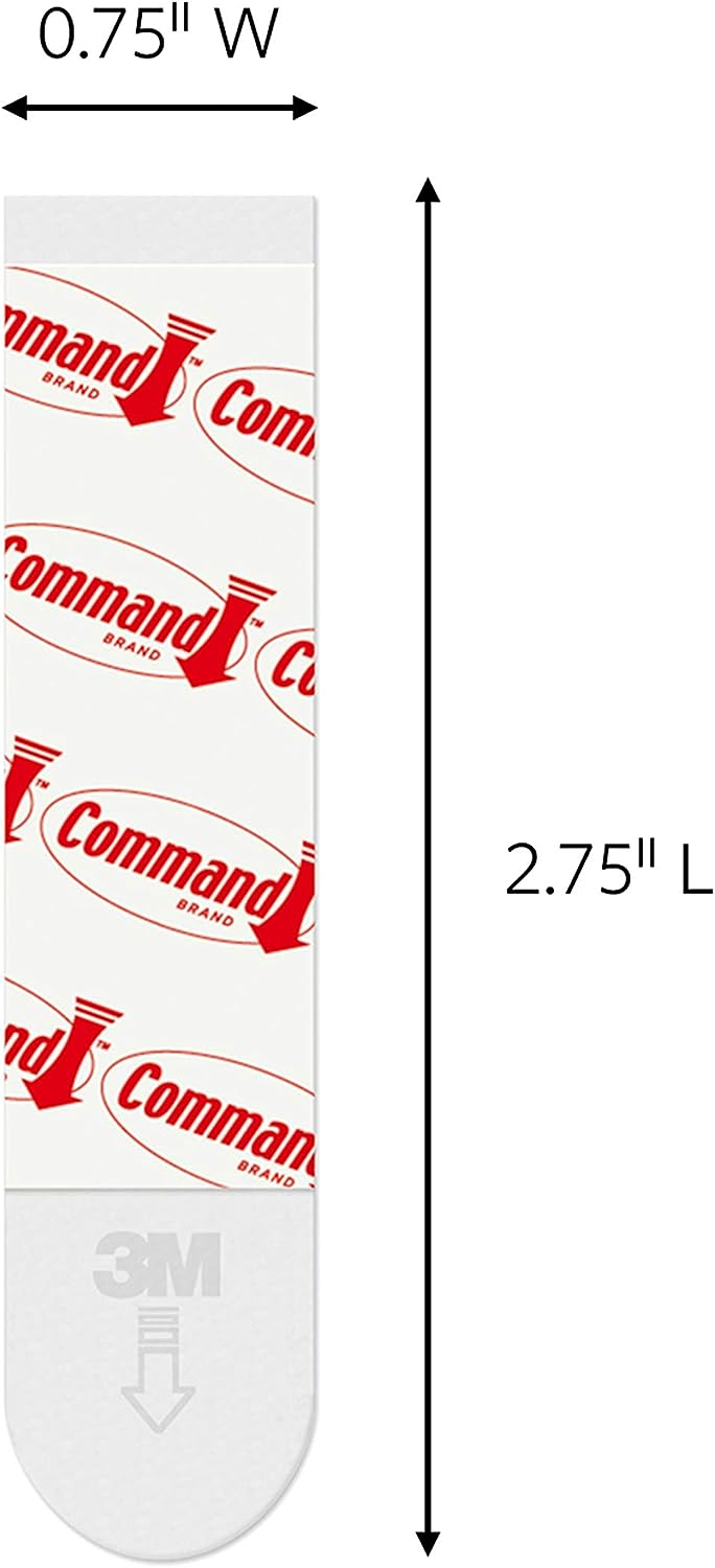 Command 17021P Mounting Refill Strips - Medium, White, 9Strips