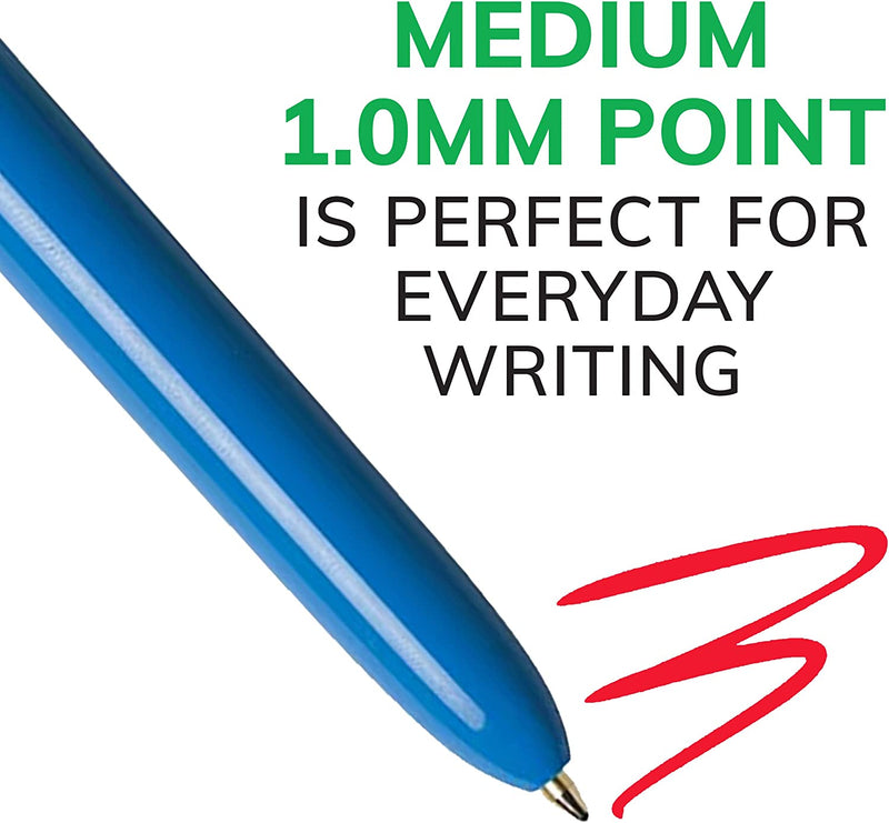 Bic 4-Colour Ballpoint Pen (Pack 12)