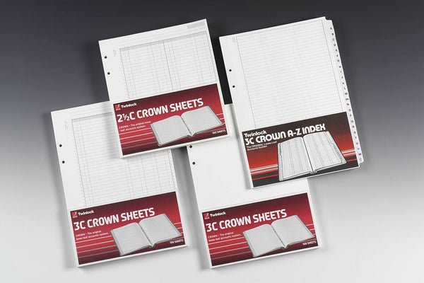 Twinlock Crown 3C Plain Sheets (Pack 100) 75840 - ONE CLICK SUPPLIES
