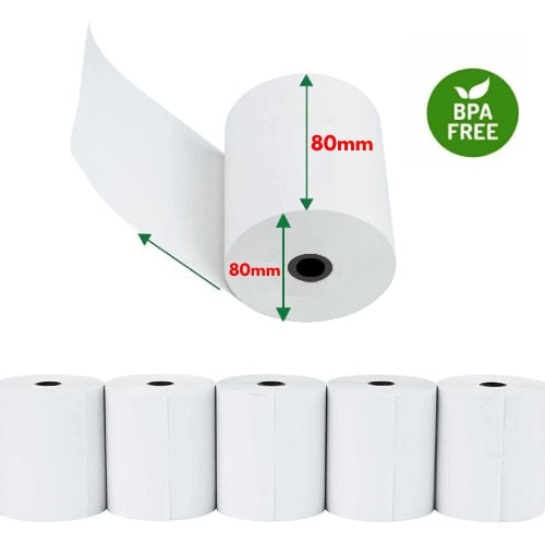 Roll-X Thermal Till Rolls BPA Free (80mm x 80mm) 20's - ONE CLICK SUPPLIES