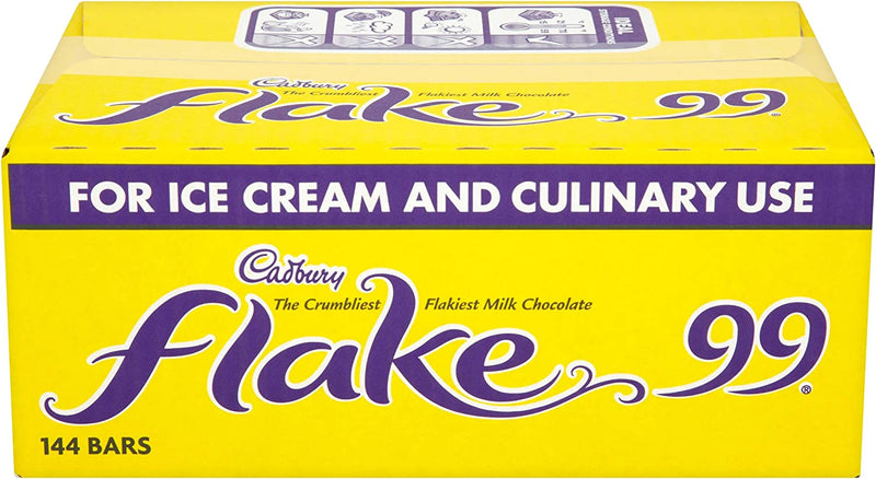 Cadbury Flake 99 Multipack Box, 144 Individual Chocolate Bars 1.4 Kg