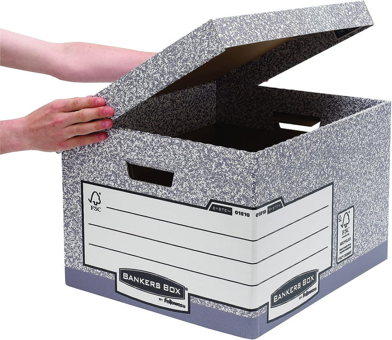 Bankers Box Storage Box Grey Standard (Pack of 10) 00810-FF
