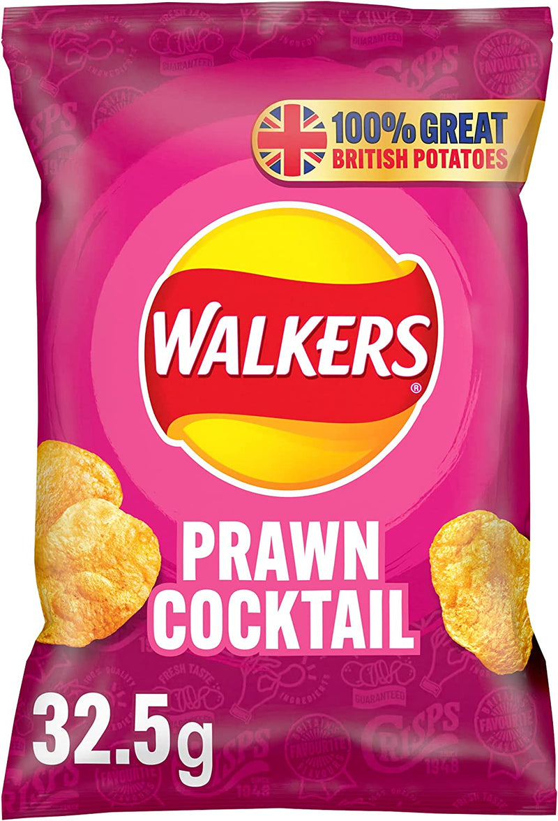 Walkers Prawn Cocktail Crisps Pack 32's - ONE CLICK SUPPLIES