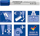 Staedtler Lumocolor Black Bullet Tip Whiteboard Markers Pack 10's