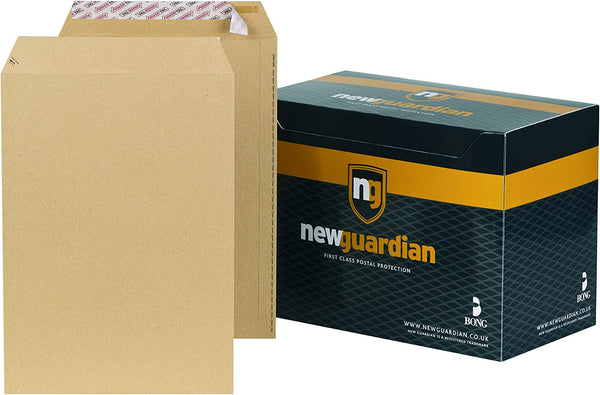 New Guardian Envelopes Heavyweight Pocket Peel and Seal Manilla C4 [Pack of 250] - ONE CLICK SUPPLIES